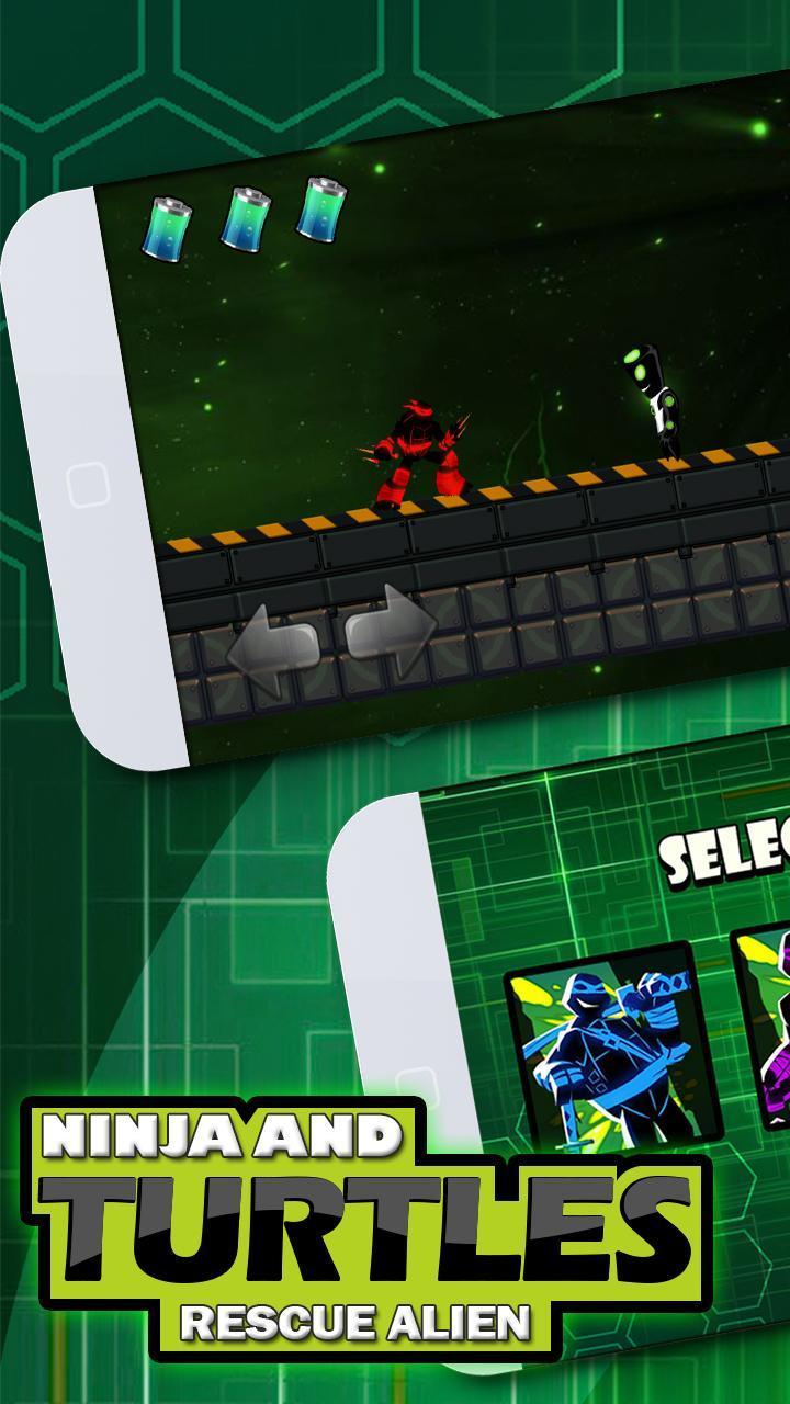 Screenshot 1 of អណ្តើក Ninja ប្រយុទ្ធជាមួយ Alien 2 1.0