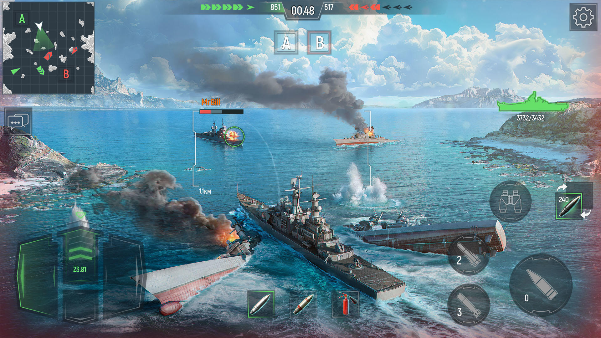 Force of Warships Game Screenshot