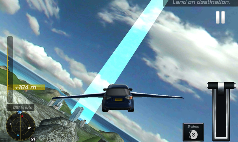 Captura de Tela do Jogo Flying Car Flight Simulator 3D
