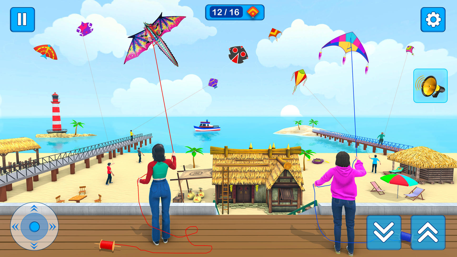 Kite Game Kite Flying Layang Game Screenshot