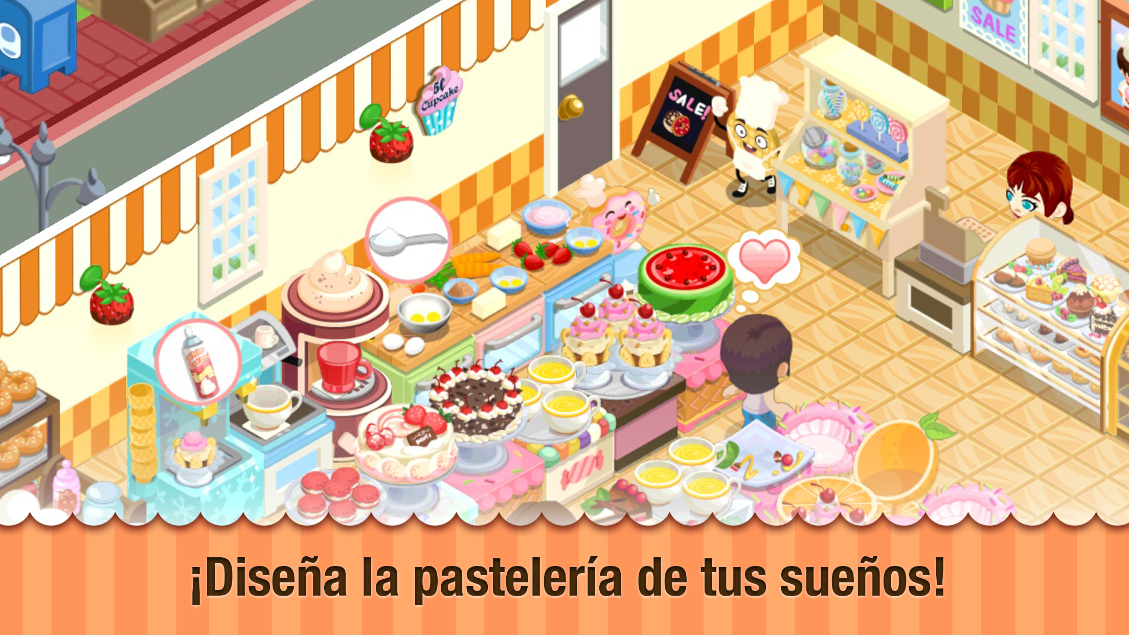 Captura de Pantalla del Juego Bakery Story: Valentines Day