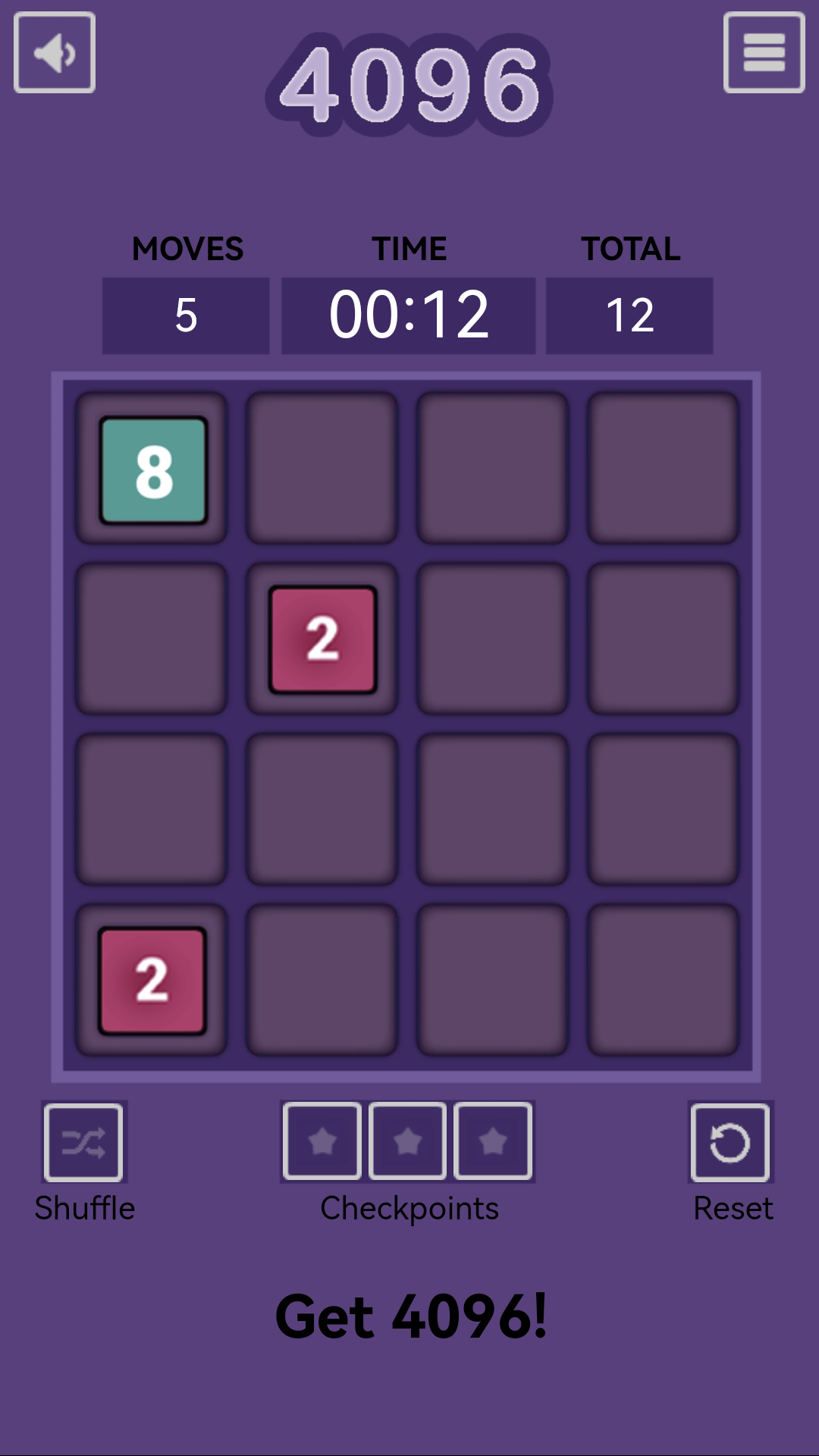 4096 Puzzle Game Moving Number Game Screenshot
