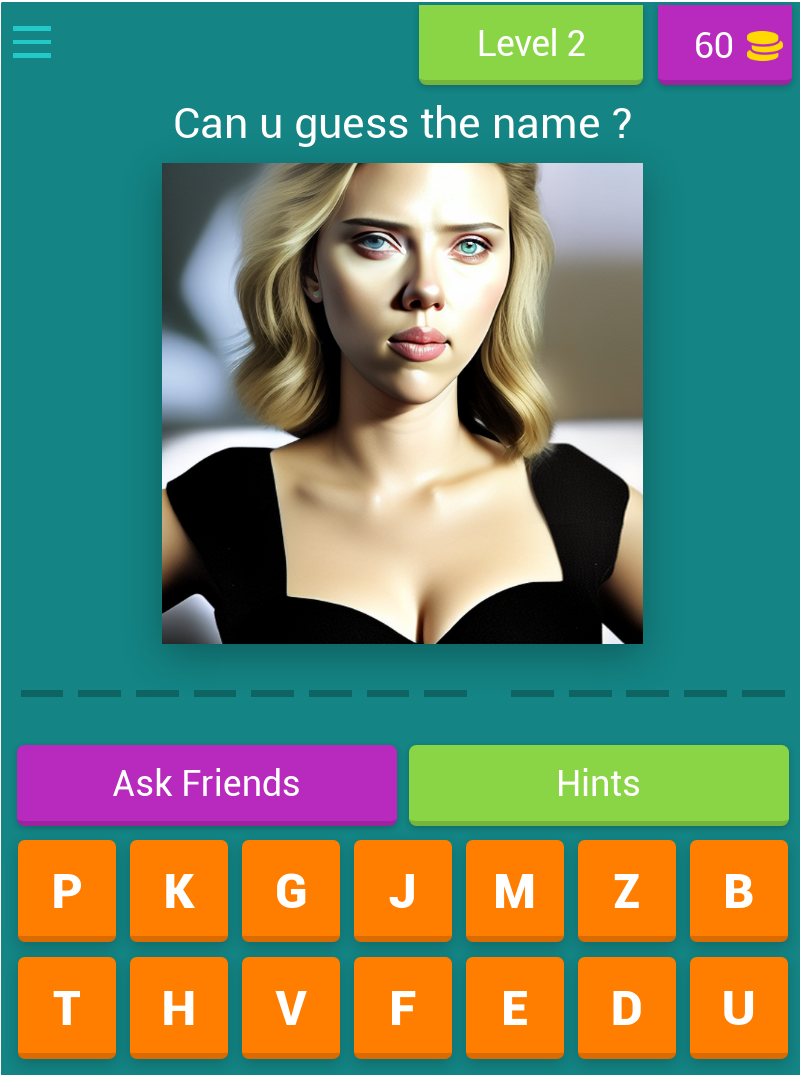 Guess the Celebrities-Quiz Game Screenshot