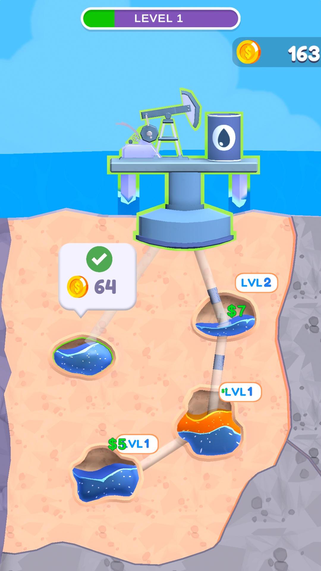 Скриншот игры Oil Wells