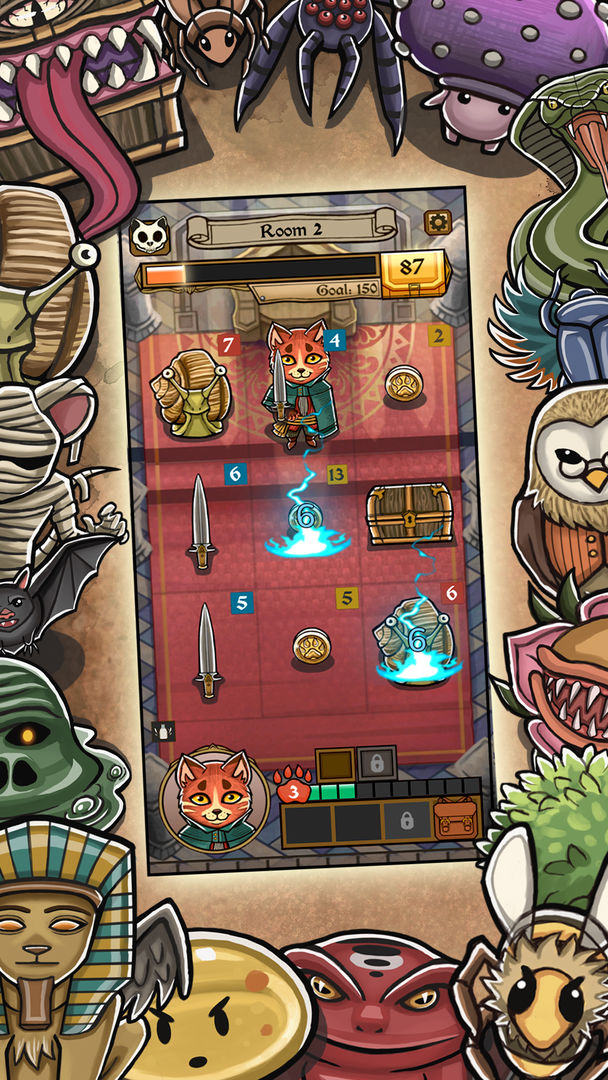 Screenshot of Neko Dungeon: Puzzle RPG