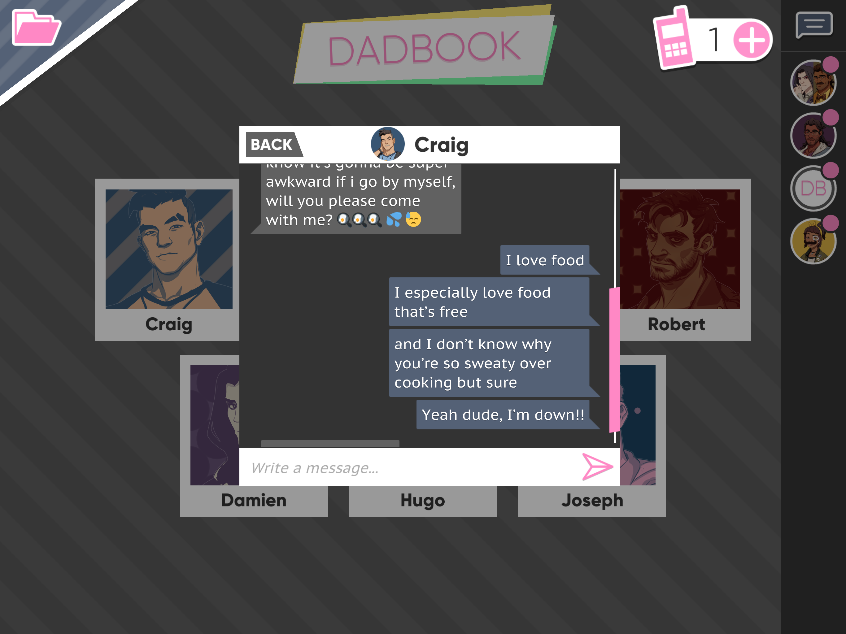 Dream Daddy Game Screenshot