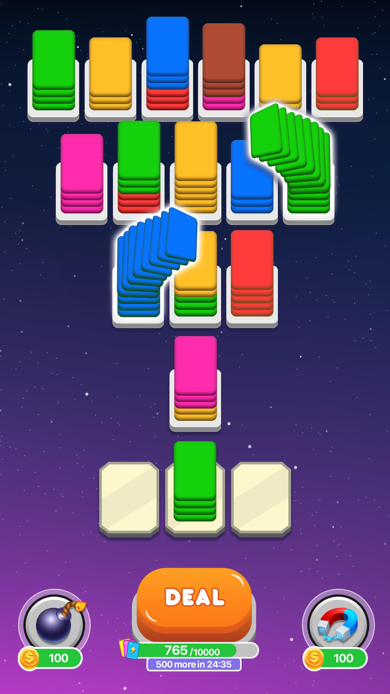 Card Shuffle - Color Sorting Game Screenshot