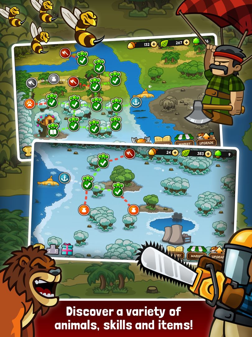 森林防御战: 猴子传奇 塔防 - Lumberwhack遊戲截圖