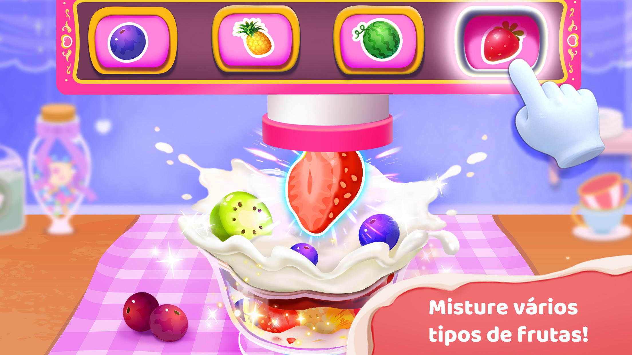 Captura de Tela do Jogo Sorveteria do Bebê Panda