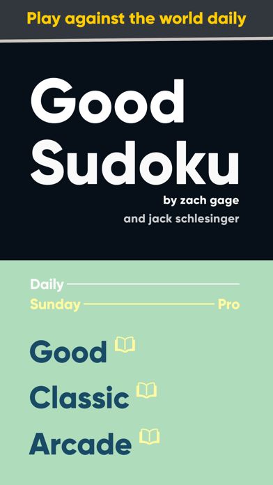 Screenshot of Good Sudoku by Zach Gage