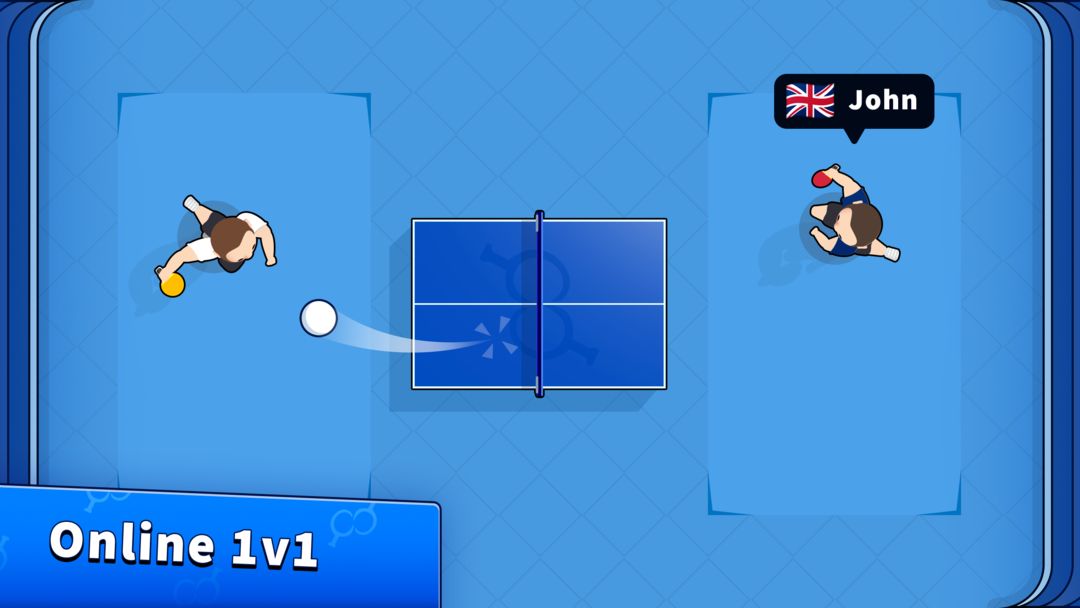 Pongfinity Duels：1v1 在線乒乓球遊戲截圖