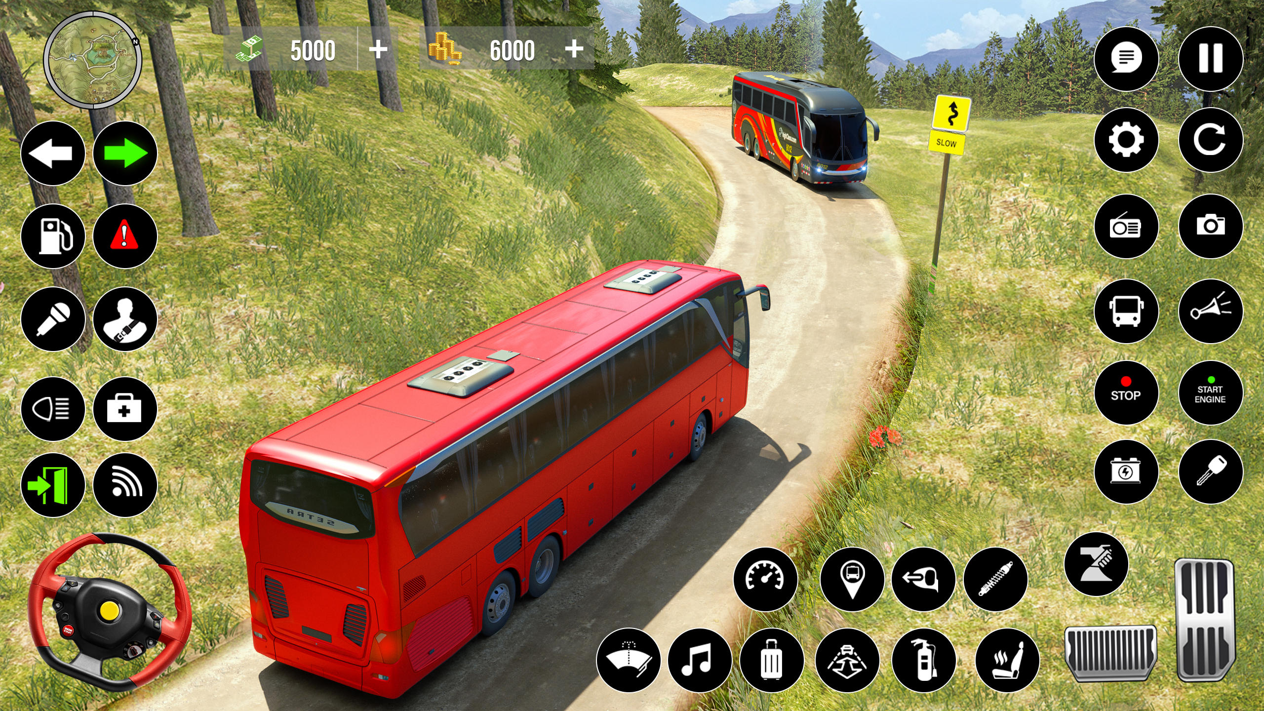 Jogue Simulador de ônibus 3D: faixa perigosa, um jogo de Carros