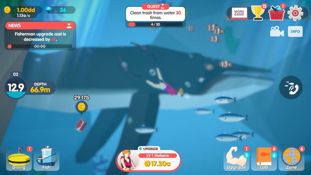 Dream Blue Ocean screenshot game
