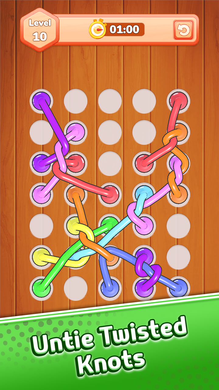 Tangle Line 3D: Twisted Knots ゲームのスクリーンショット