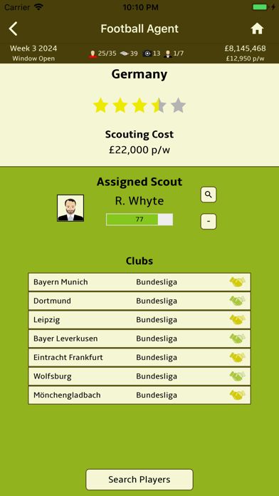 Screenshot of Football Agent