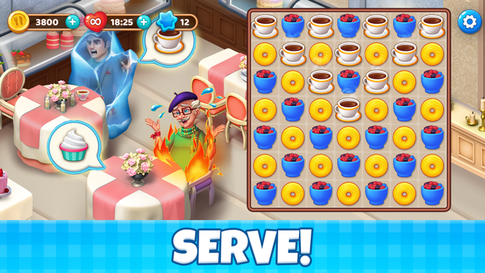 Manor Cafe: Match 3 Puzzle ภาพหน้าจอเกม