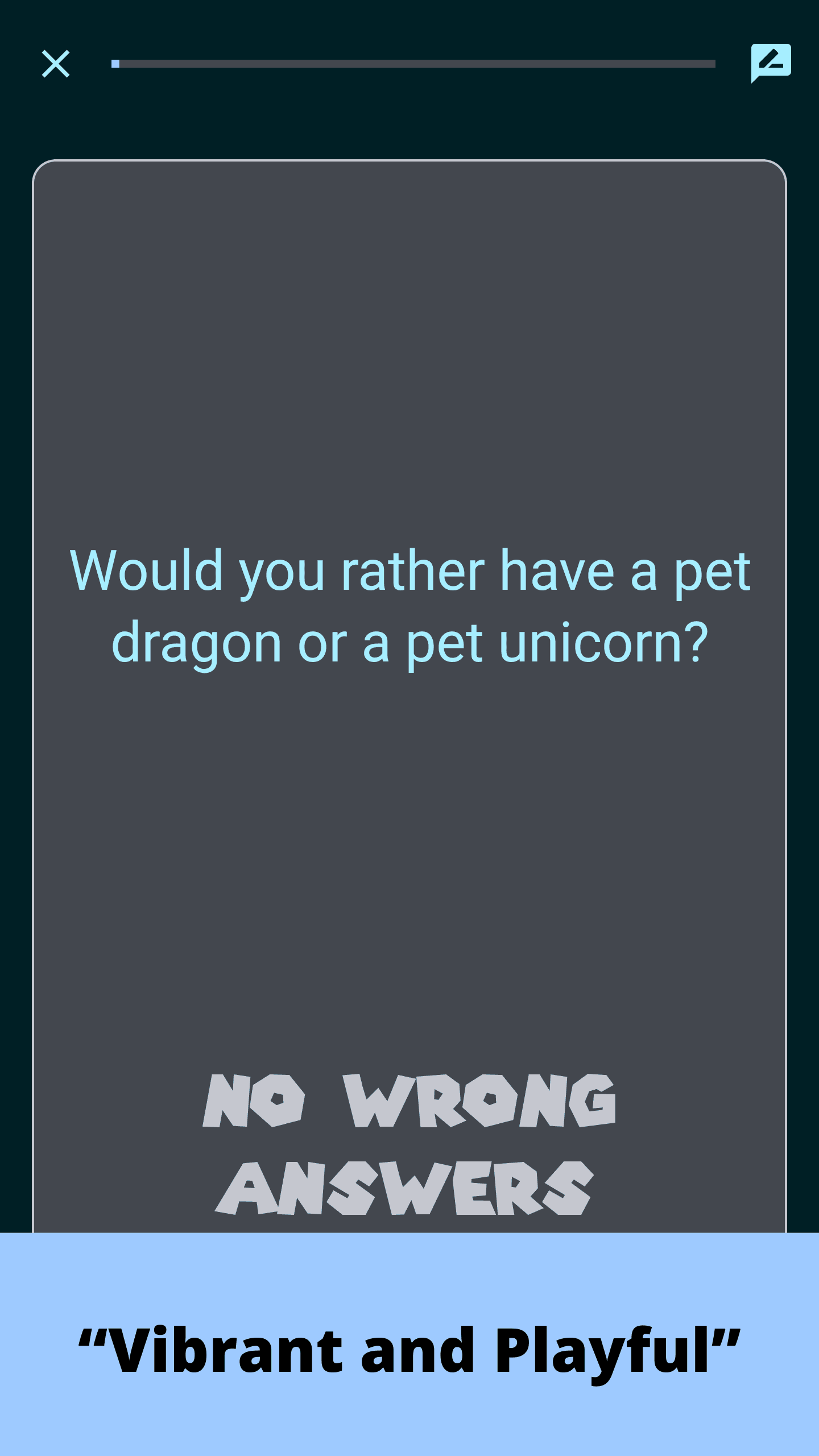 No wrong answers Game Screenshot