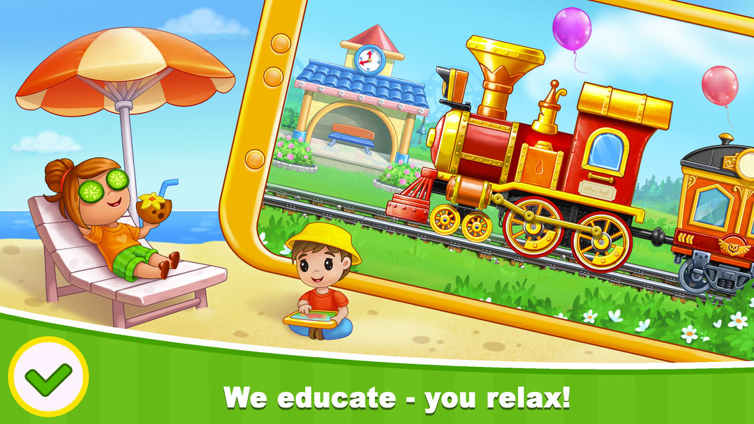 어린이 유치원을위한 학습 기차 게임 게임 스크린 샷