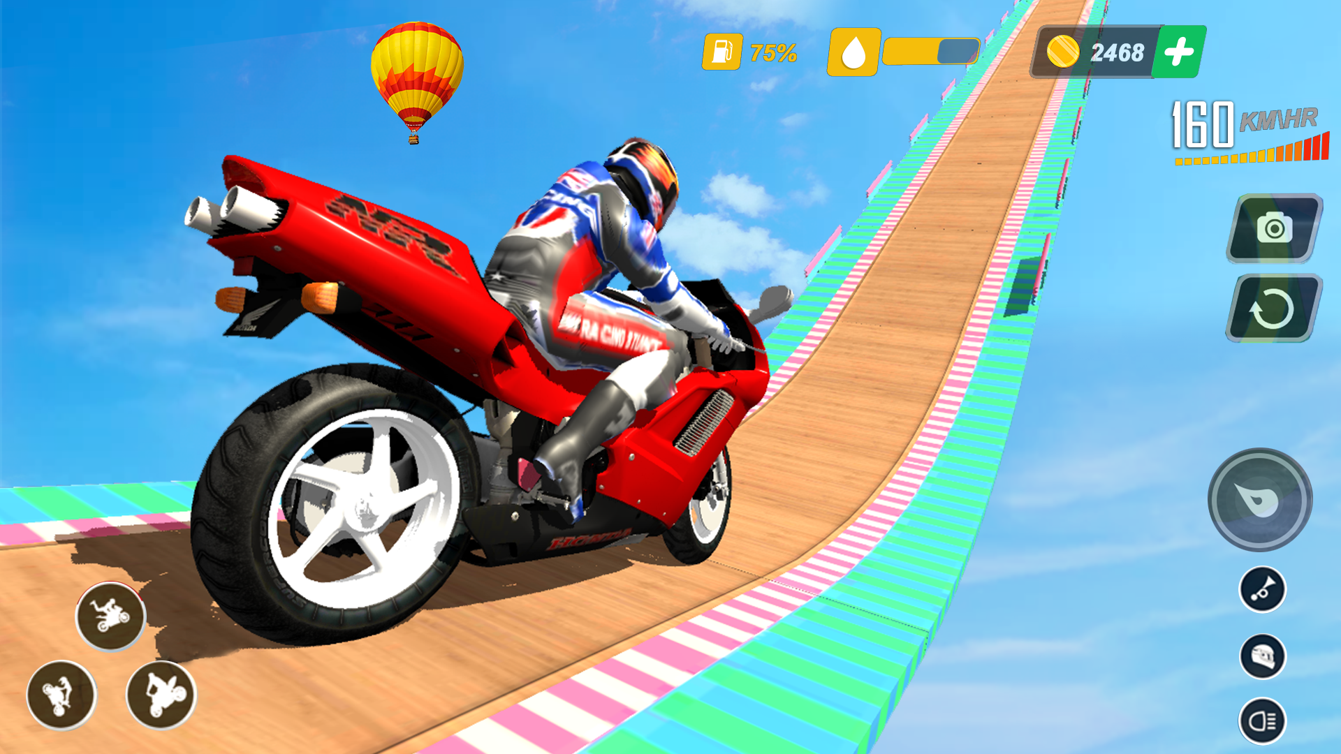 Stunt Bike Games: GT Mega Ramp Game Screenshot