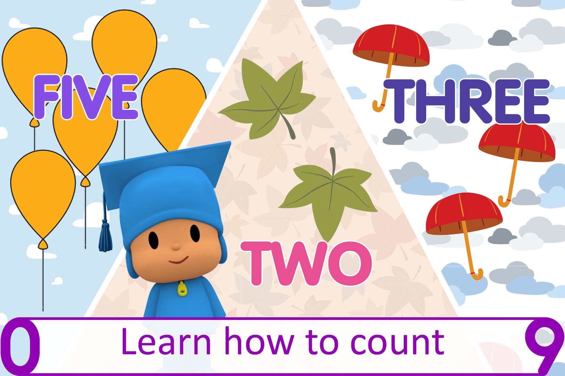 Pocoyo's Numbers game: 1, 2, 3 Game Screenshot