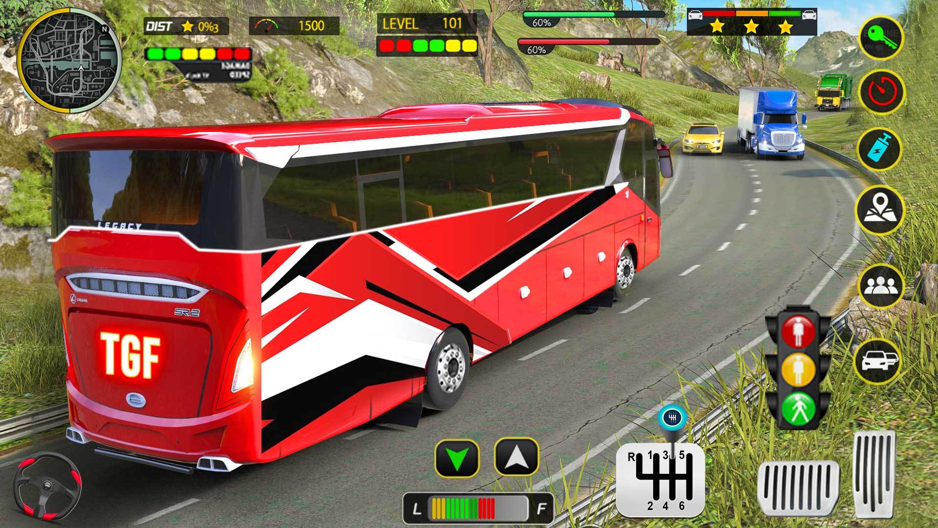 Screenshot 1 of Mga Larong Pagmamaneho ng Coach Bus 3D 10.4