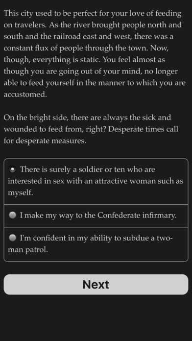 Cuplikan Layar Game Choice of the Vampire