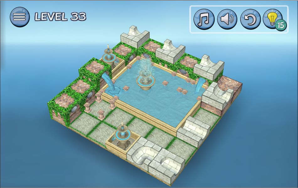 Flow Water Fountain 3D Puzzle screenshot game