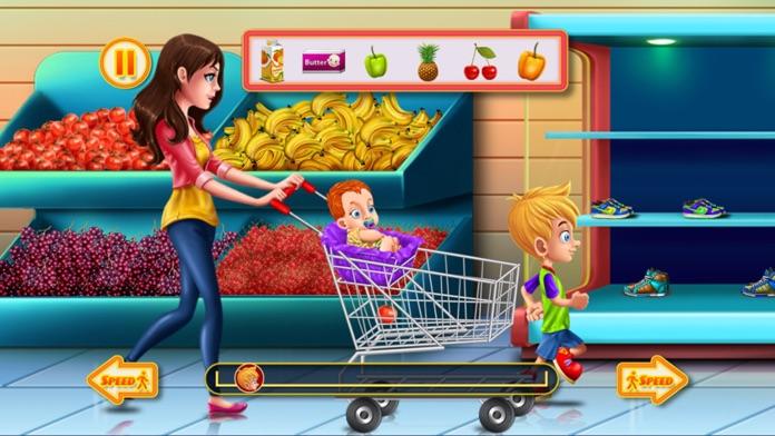 Shopping Game Kids Supermarket  help mom with the shopping list and to pay the cashier Game Screenshot
