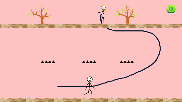 Draw Lines Save Girl Friend Game Screenshot