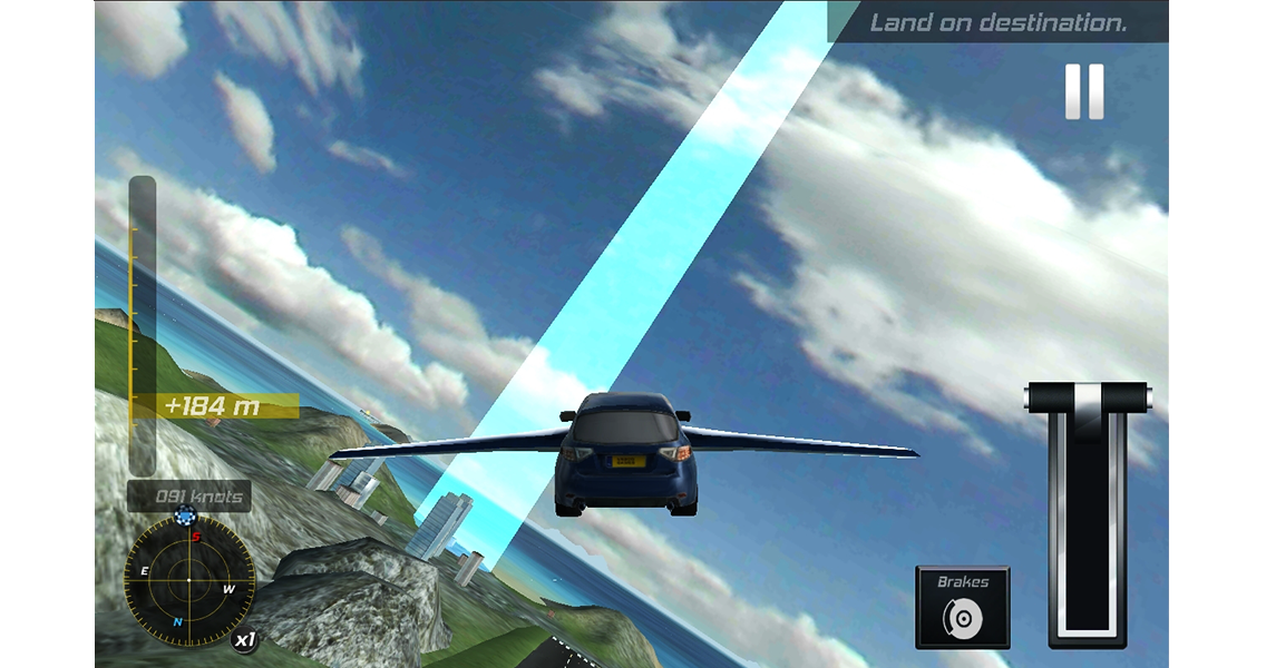 Captura de Tela do Jogo Flying Car Flight Simulator 3D