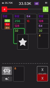 2048 Zen Cards Game Screenshot