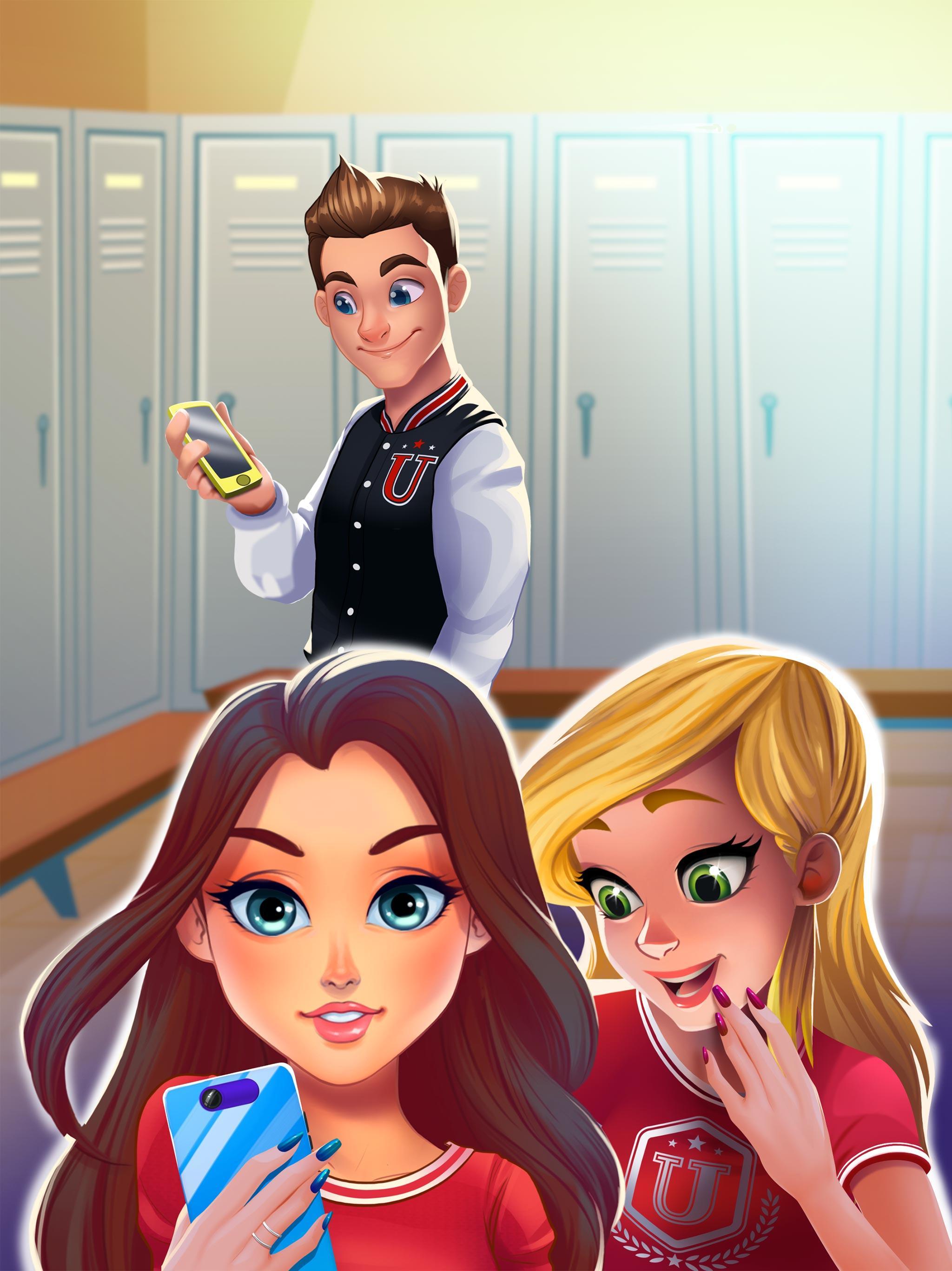 Girl's High School Love Story: Free Salon Makeover Game Screenshot