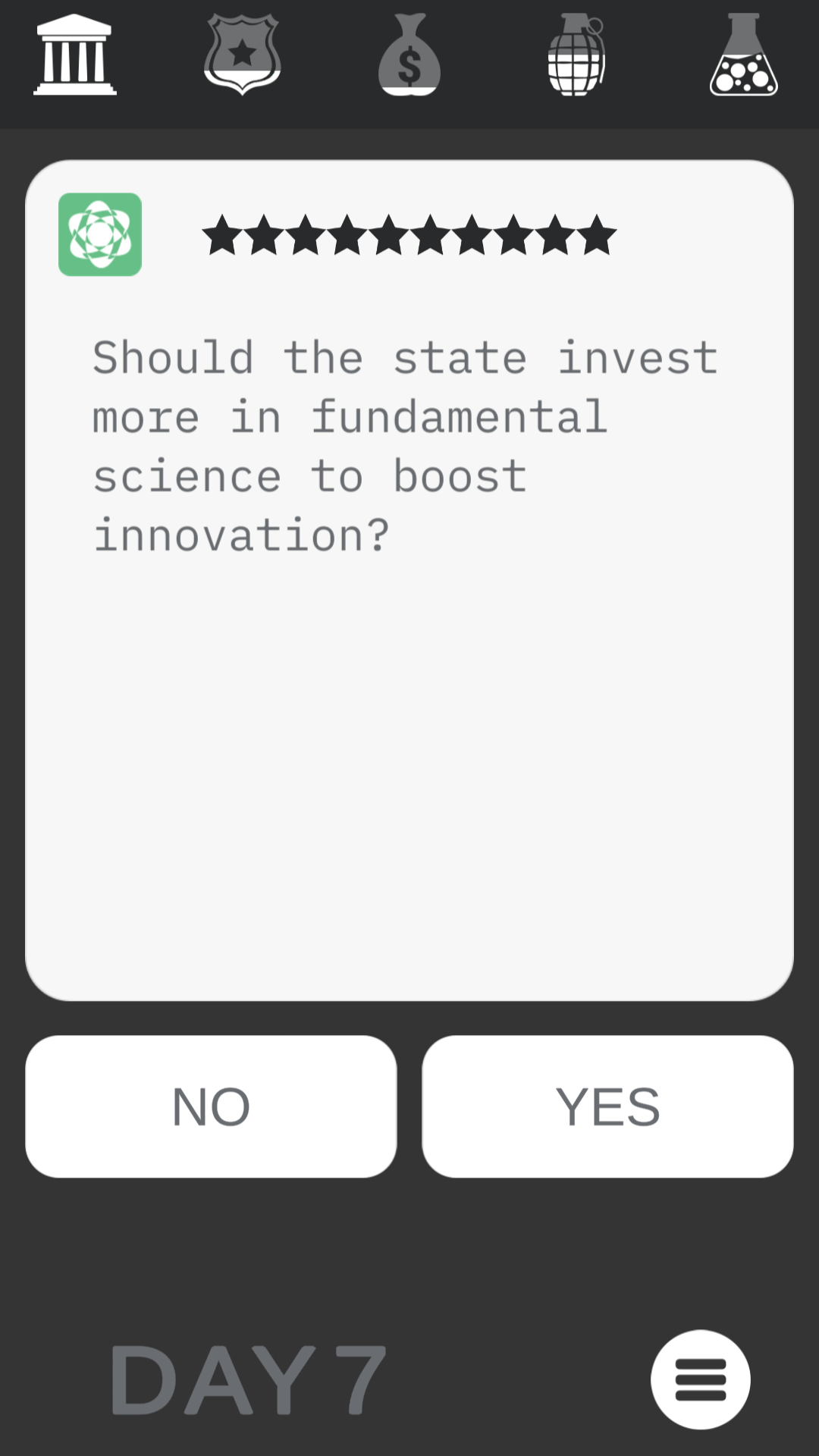 State simulator Game Screenshot