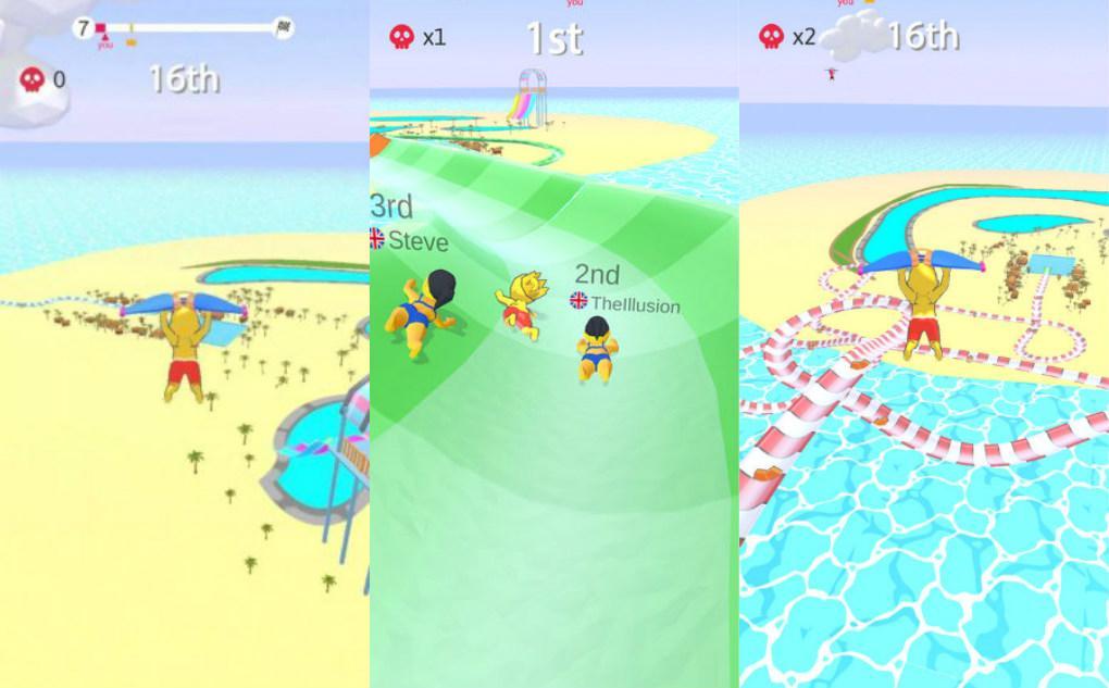 Screenshot of Aquapark Slide. io water race