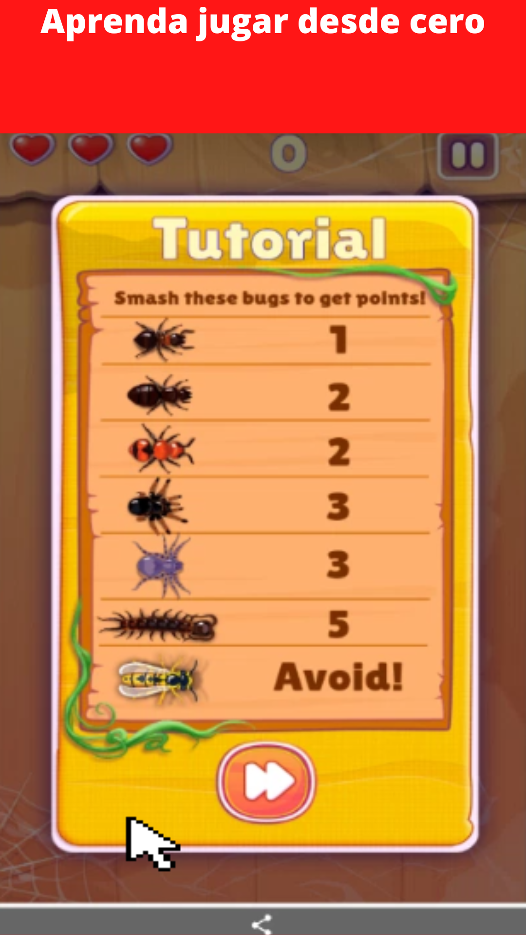 Aplasta hormigas Game Screenshot