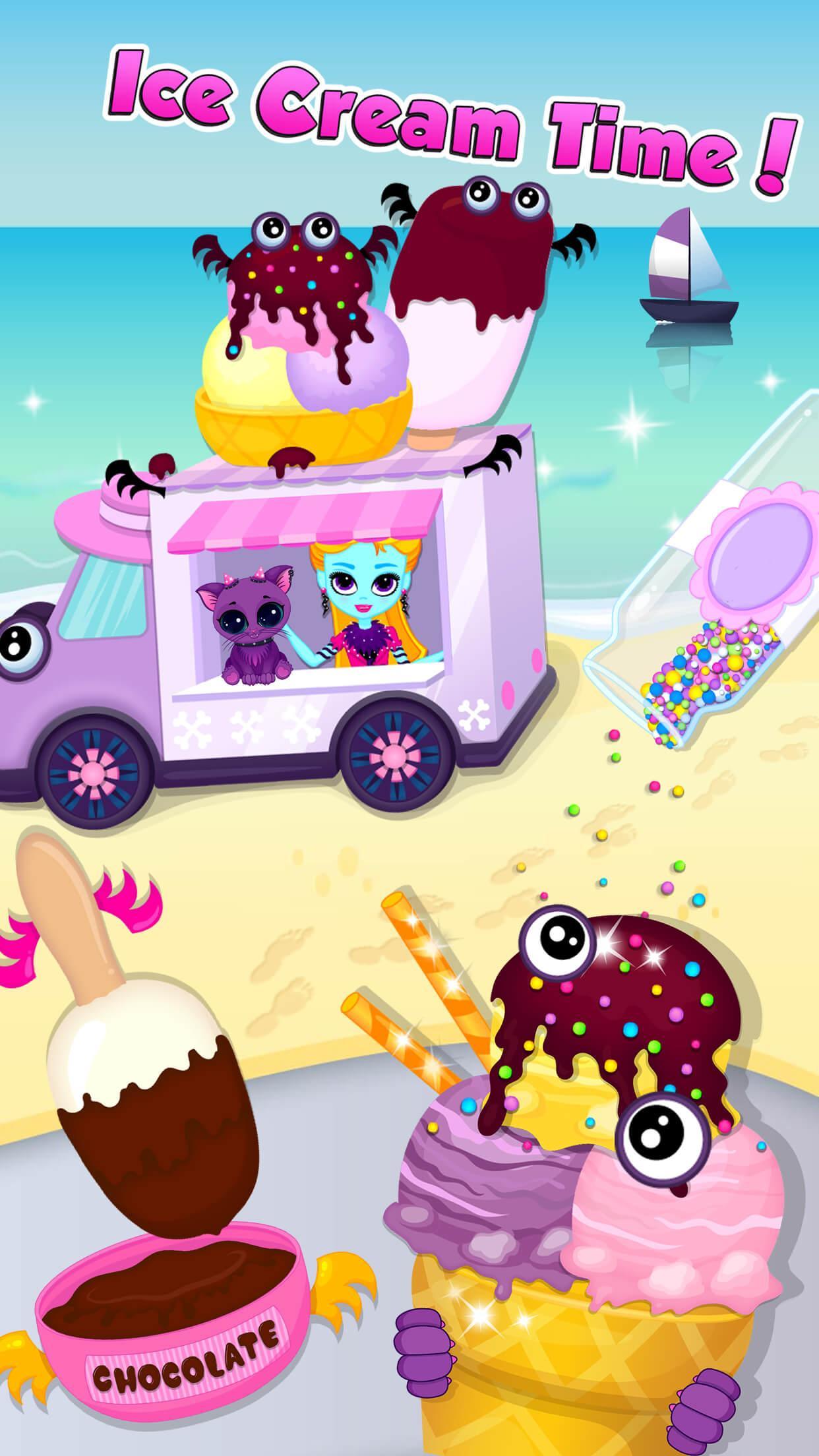 Monster Sisters Summer Party Game Screenshot