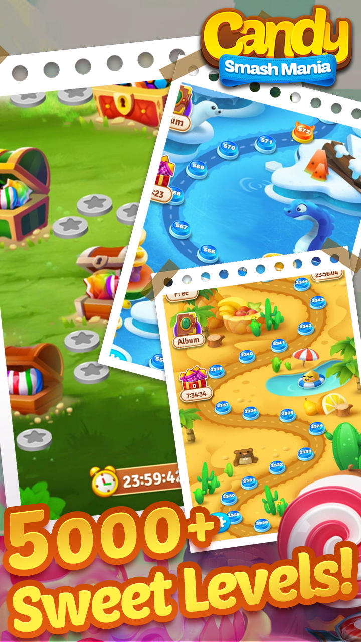 Candy Smash Mania ゲームのスクリーンショット
