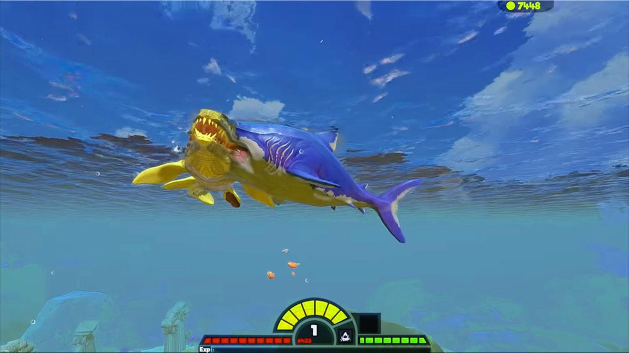Screenshot 1 of 몬스터 로봇 물고기 시뮬레이터 먹이고 키우기 2.0
