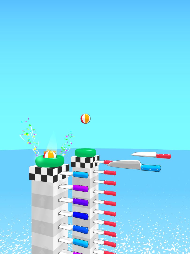 Screenshot of Ball Up: Knife Racing