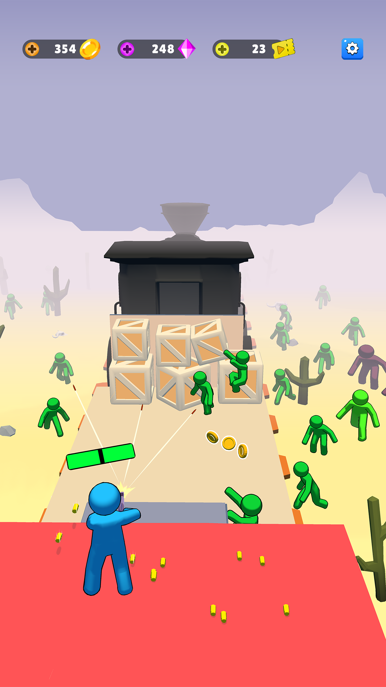 Screenshot of Train Defense: Zombie Game
