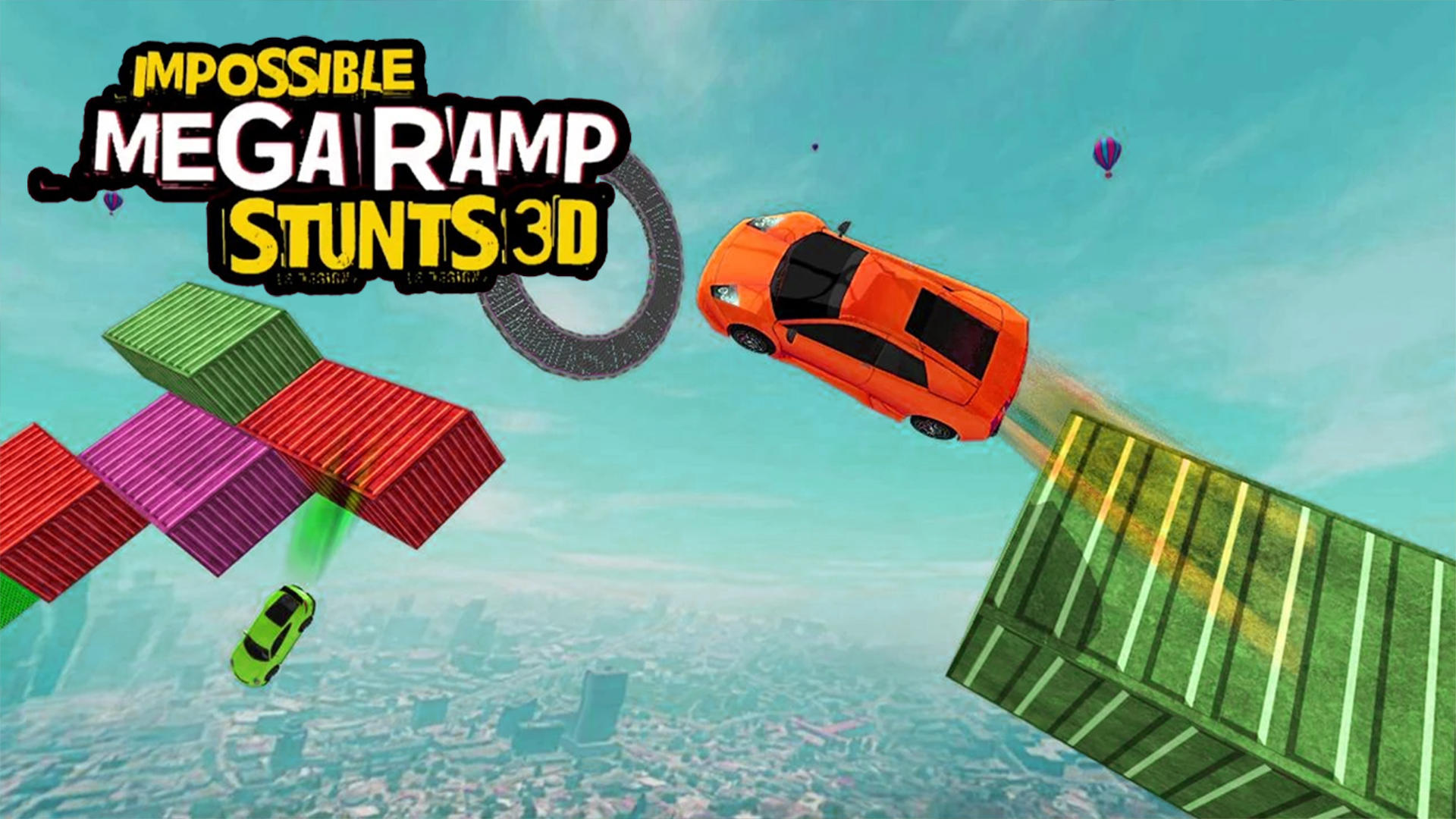 Captura de Tela do Jogo Impossible Mega Ramp Stunts 3D