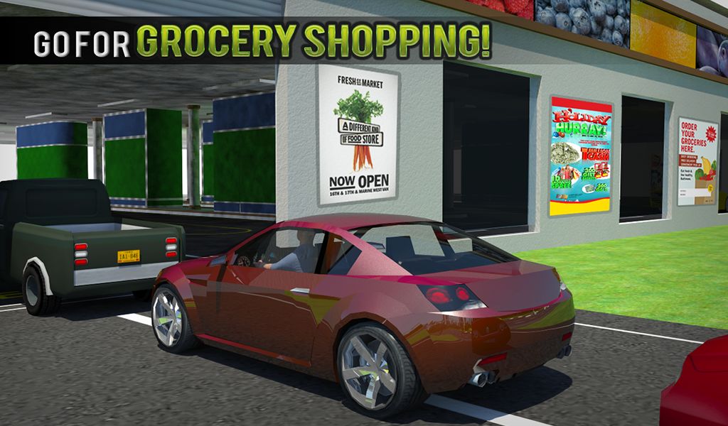 쇼핑몰 자동차 운전 게임 게임 스크린 샷