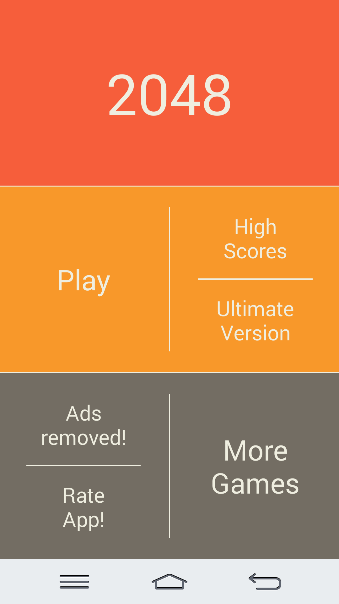 2048 Game Screenshot