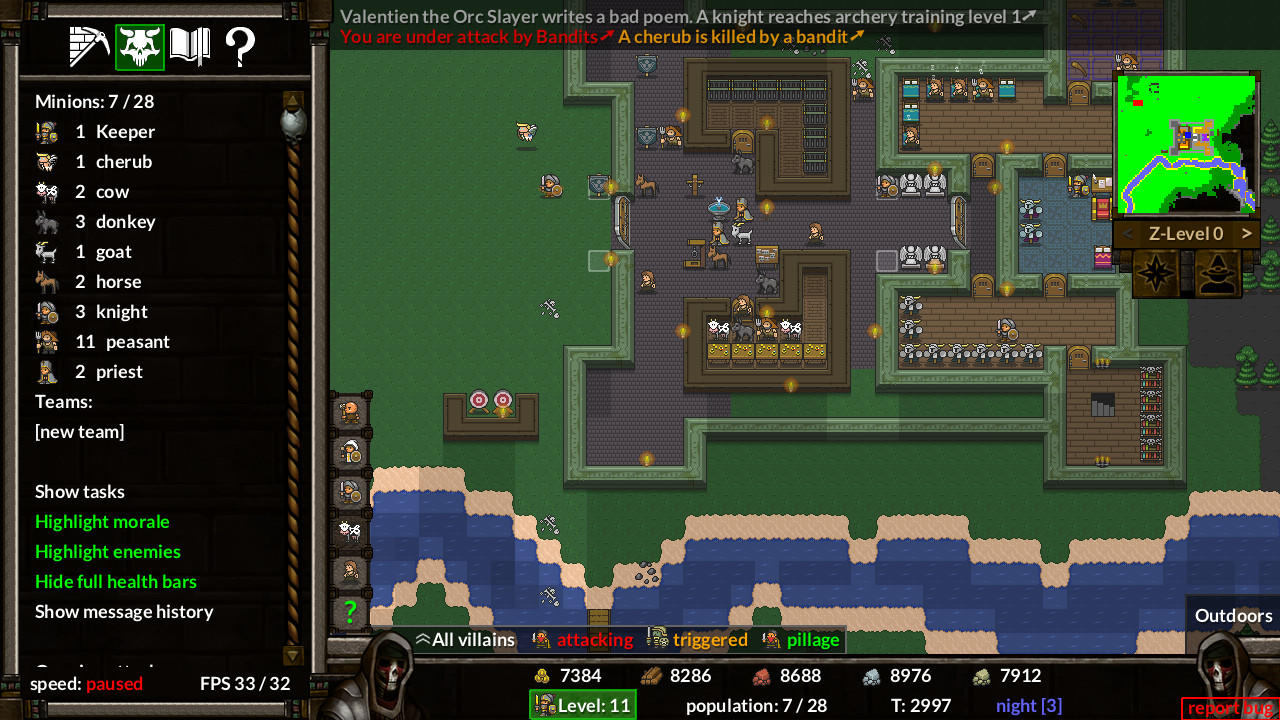 KeeperRL screenshot game