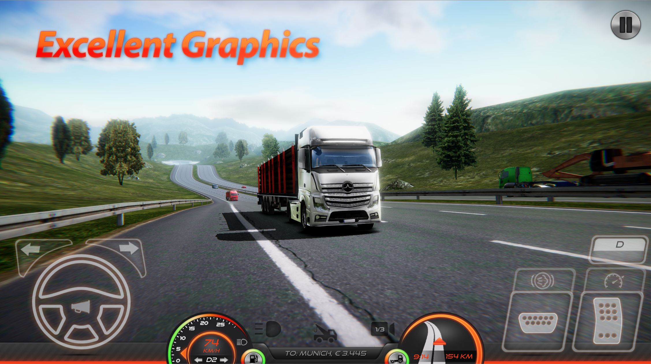 Screenshot of the video of Truckers of Europe 2