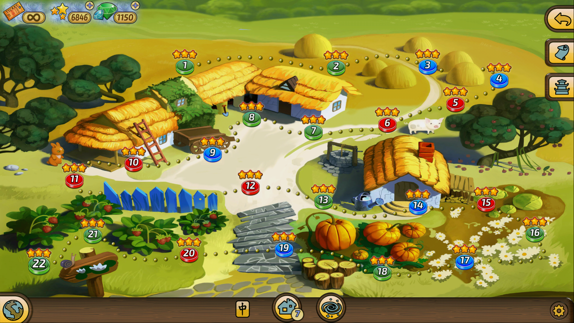 Mahjong Village Game Screenshot