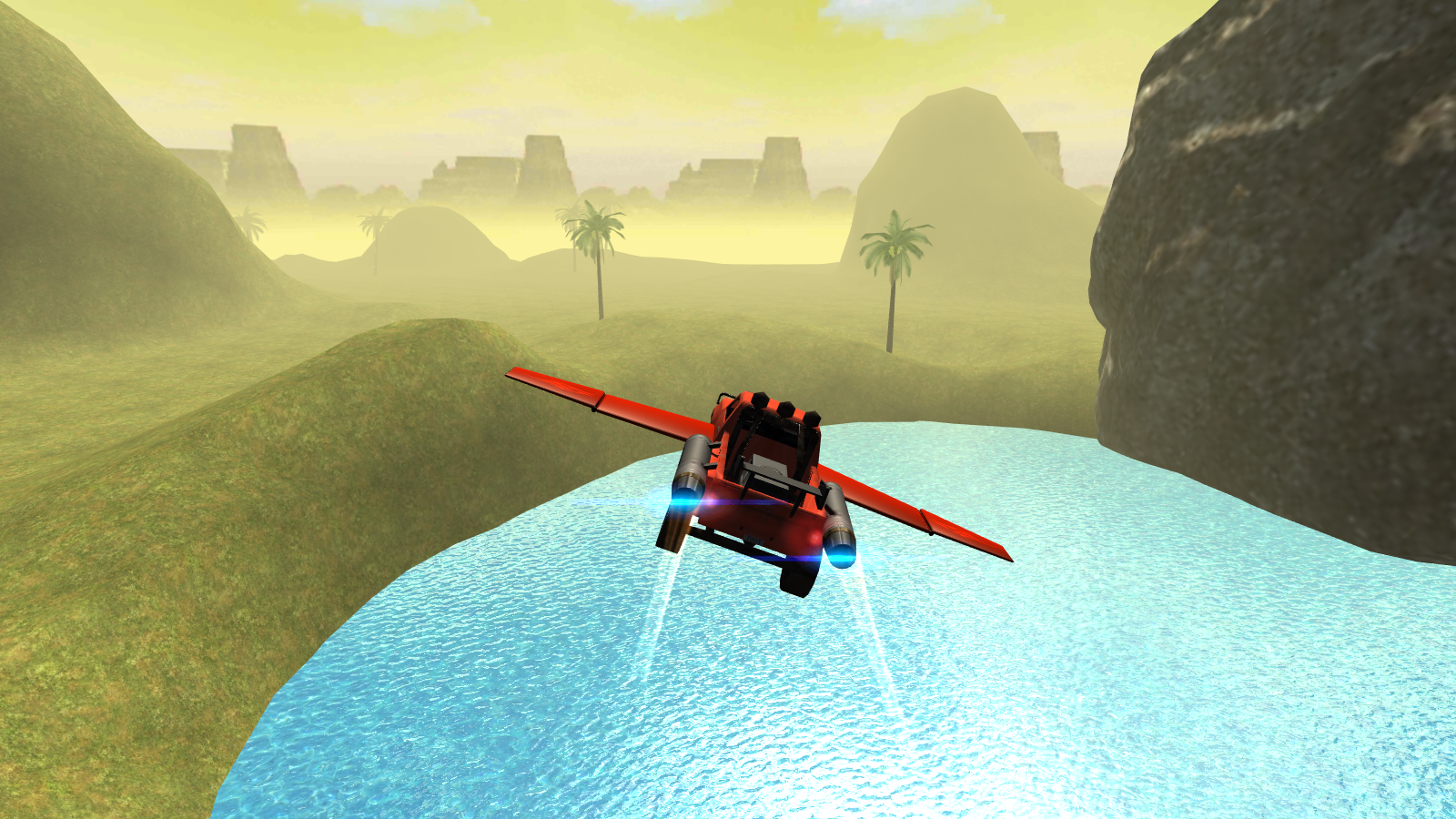 Screenshot of Flying Car: Offroad Pickup 4x4