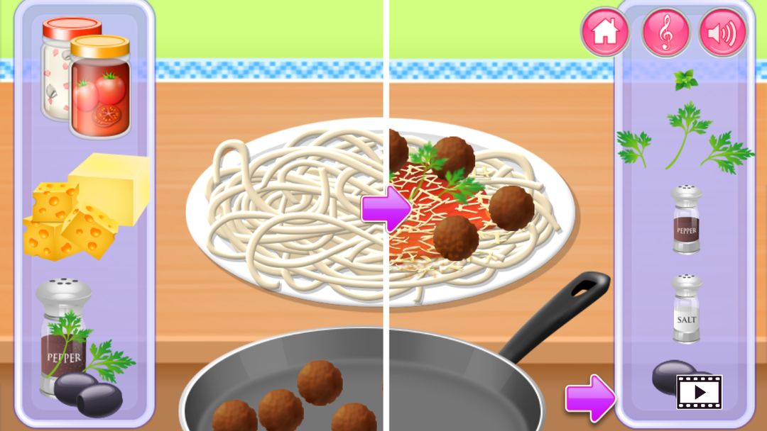 Cooking in the Kitchen game ภาพหน้าจอเกม