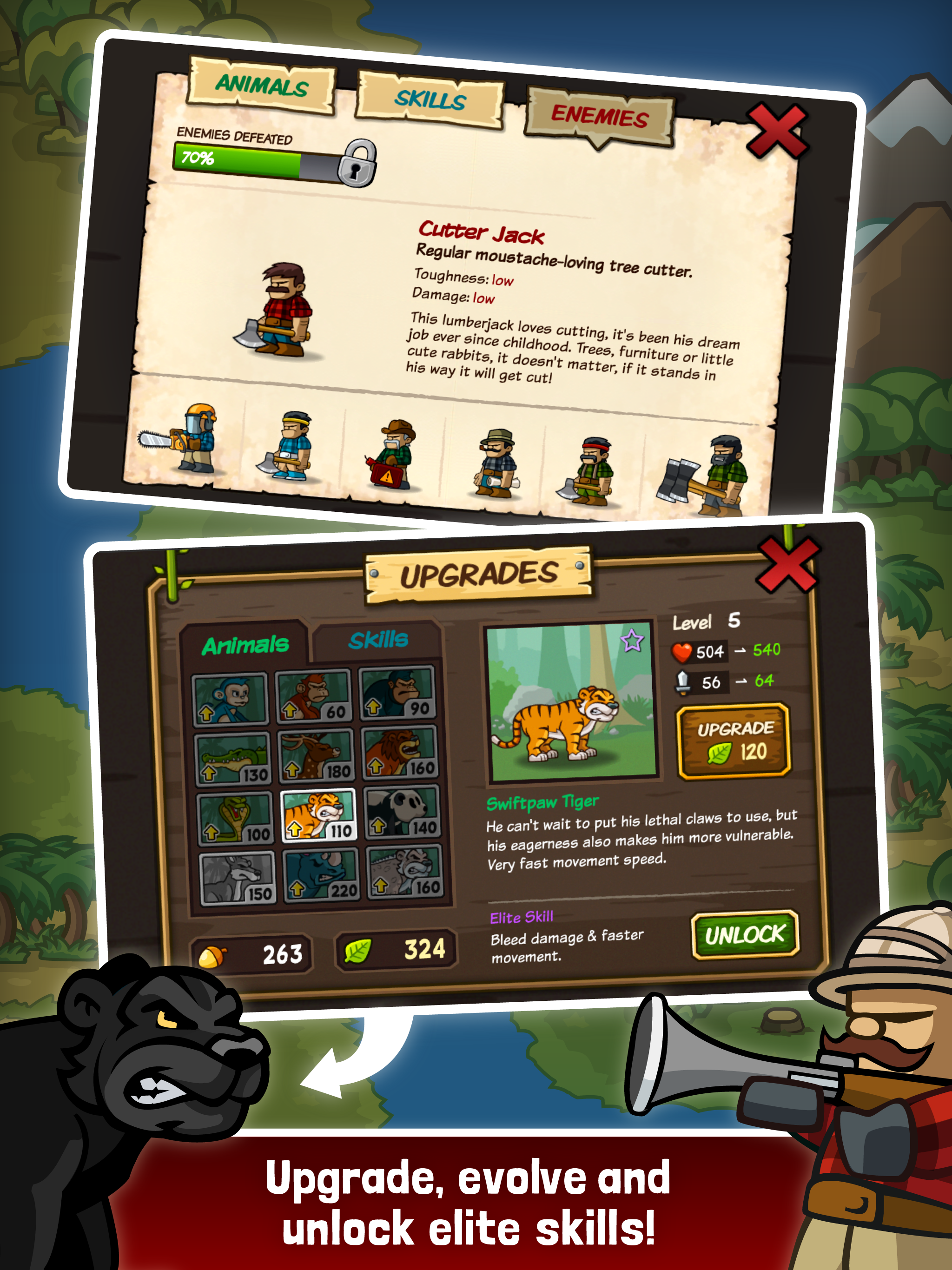 森林防御战: 猴子传奇 塔防 - Lumberwhack 遊戲截圖