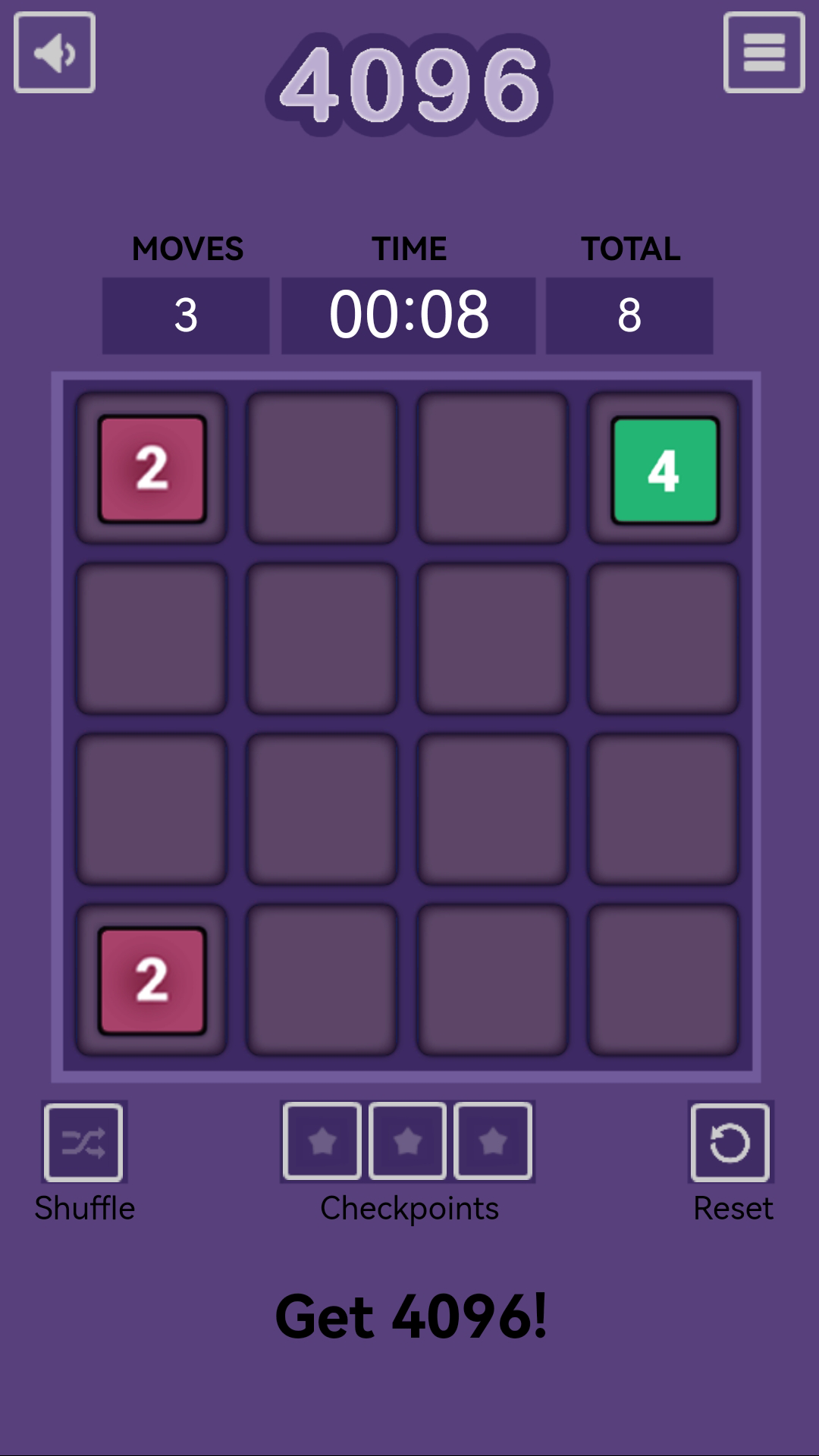 4096 Puzzle Game Moving Number Game Screenshot